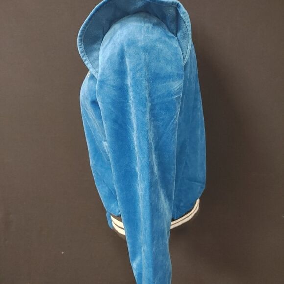 KIDS "LIMITED TO" BLUE VELVET JACKET WITH CREST - Picture 4 of 11